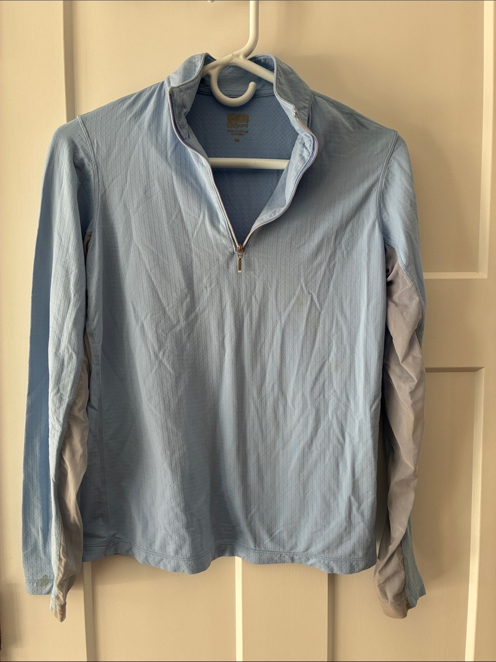 Riding Sport Equestrian Sunshirt - Light Blue Quarter-Zip